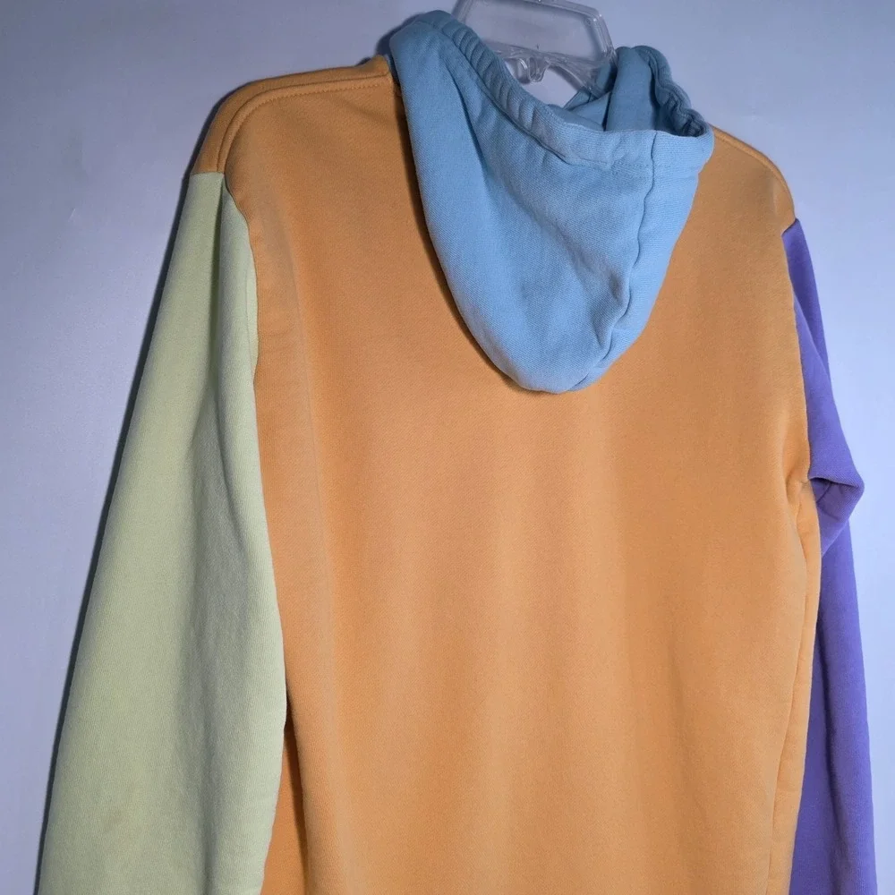Adidas Blocked Trefoil Hoody Pastels Orange‎ Purple Green Blue Size Small